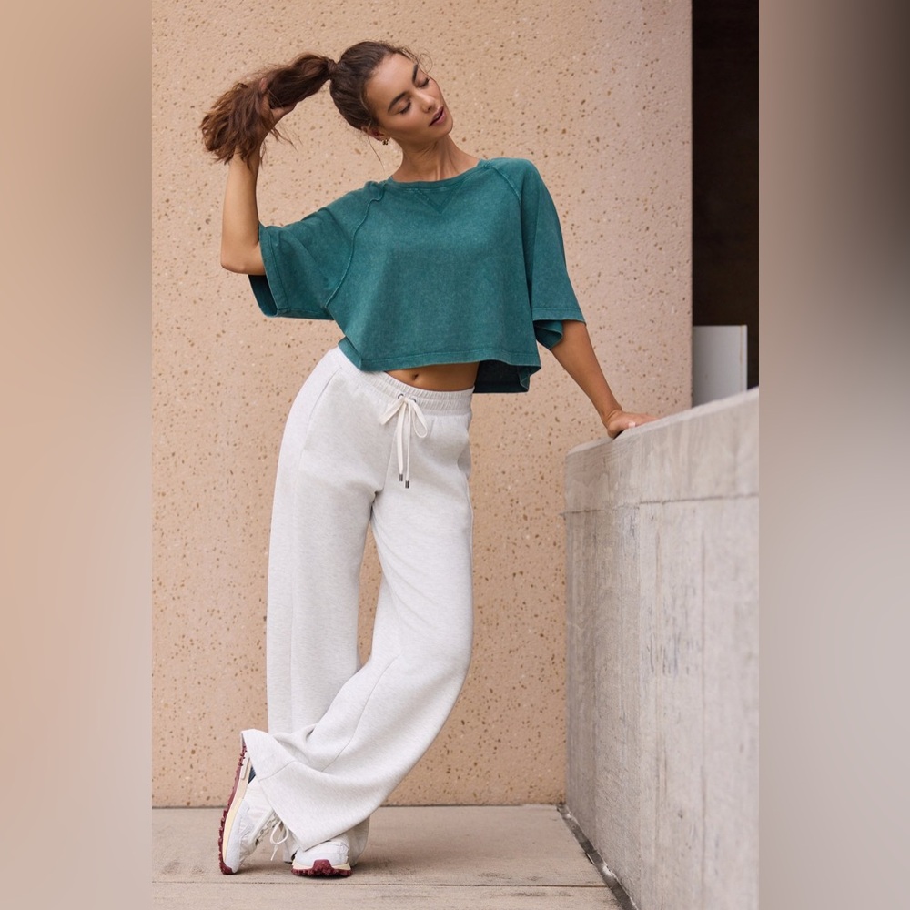 Altar'd State Supersoft Wide Leg Pants | Light Heather Grey